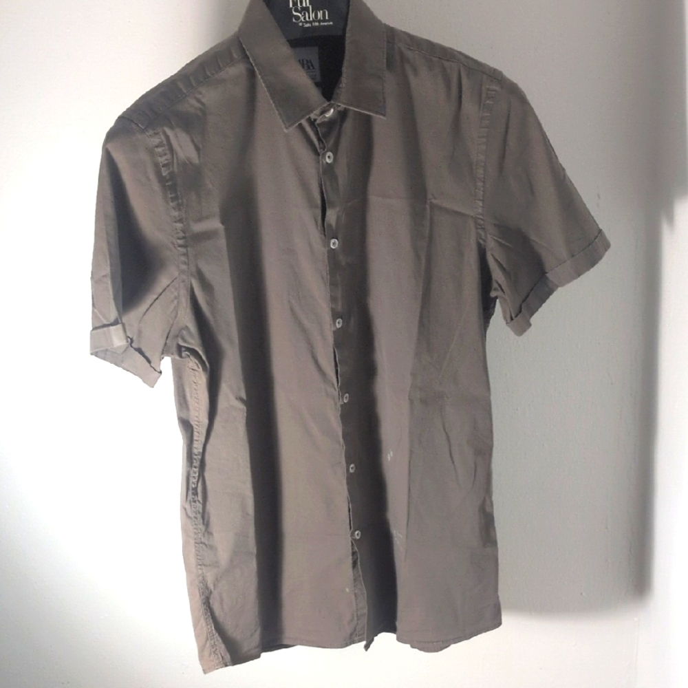 Zara Olive Green Button Up